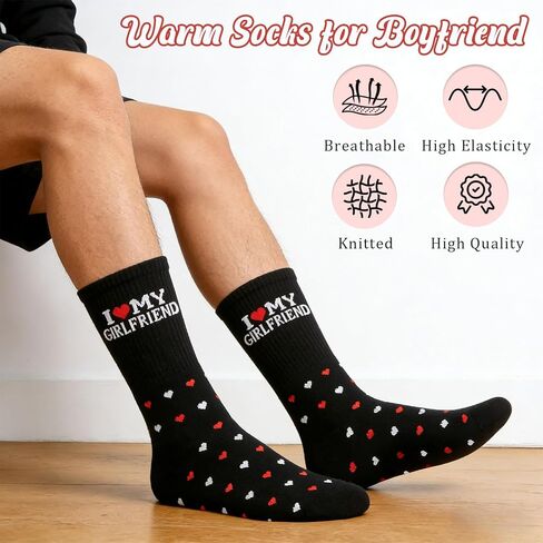 هدايا عيد الحب له الرجال صديقها مضحك أنا أحب صديقتي الجوارب، الذكرى السنوية لعيد الحب للرجال صديقها in Kuwait