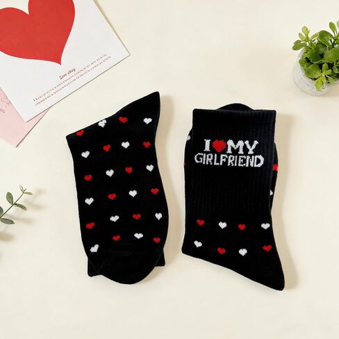 هدايا عيد الحب له الرجال صديقها مضحك أنا أحب صديقتي الجوارب، الذكرى السنوية لعيد الحب للرجال صديقها in Kuwait