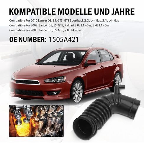 Air Cleaner Intake Inlet Hose Pipe for 2008-2010 Lancer 1505A421, Duct Tube in Saudi Arabia