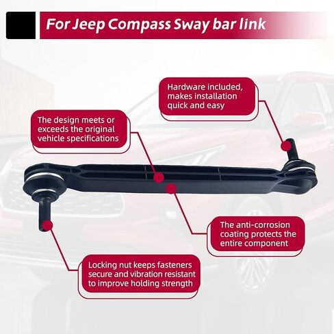 For Jeep Compass Sway bar link 2019-2023 For Renegade 2015-2021 For Fiat 500X Front Sway Bar Links 2016-2023#51939949 68246496AA in Saudi Arabia