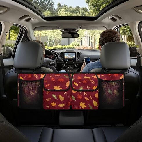 Cow Print Car Trunk Organizer Car Backseat Storage Bag with 4 Pockets Hanging Trunk Cargo Storage Universal Auto Accessories for Sedans SUV Trucks Van in Saudi Arabia