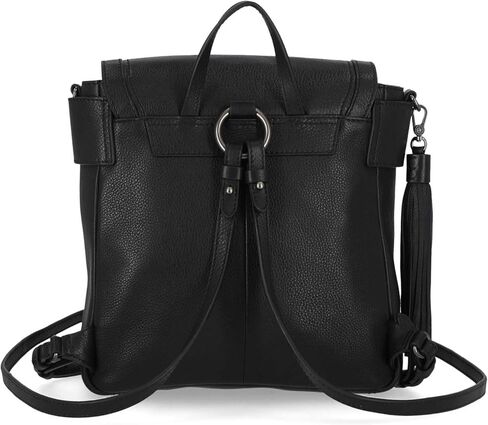 Harley-Davidson Women's Classic Genuine Leather Flap Backpack w/Tassel, Black in Saudi Arabia