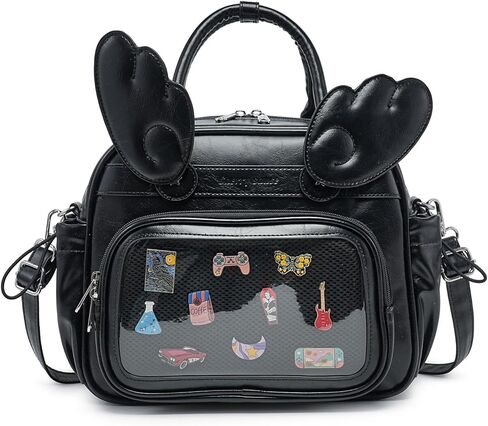 حقيبة RAINBOW SMILE Y2K Angel Wing Ita - حقيبة عرض دبابيس، حقيبة يد كروس قابلة للتحويل 3 في 1 للرسوم المتحركة in Kuwait