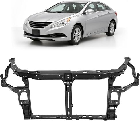 دعم الرادياتير المتوافق مع 2011-2014 Hyundai Sonata يستثني استبدال النماذج الهجينة لـ HY1225167 641013Q001 الصلب الكهربائي المجهز باللون الأسود in Saudi Arabia