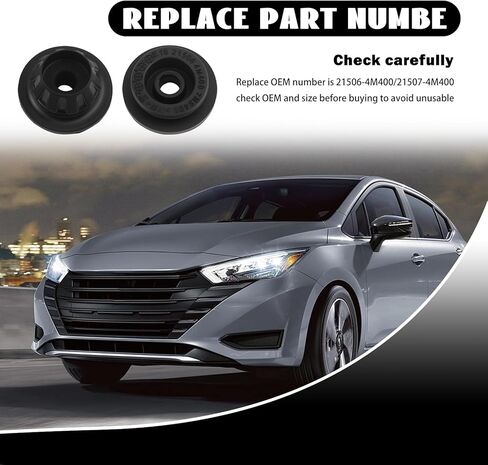 4 قطع من البطانات المطاطية لدعم مشعاع السيارة، جلبة تثبيت مشعاع السيارة OEM #21506-4M400/21507-4M400، جلبة دعم المشعاعات المتوافقة مع Nissan Quest Versa Altima in Saudi Arabia