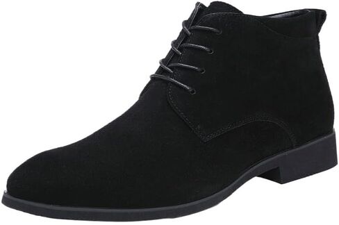 Men's Fashionable Pointed Toe Lace-up Business Shoes High-top Comfortable Breathable Oxford Shoes for Shopping Party Work Men Soft Sole Casual Shoes in Saudi Arabia