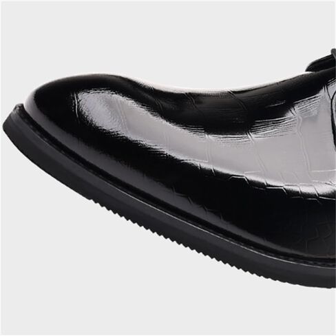 Men's Oxford Shoes Leather Shoes Classic Dress Shoes Black Lace Up Clear Texture Wedge Flat Anti Detachment Non Slip Wear Resistant Sweat Absorbing Breathable in Saudi Arabia