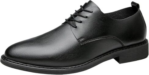 Large Size Men's Business Casual Leather Shoes Low-top Pointed Toe Soft-Soled Lace-up Shoes Wear-Resistant Slip Rubber Dress Shoes for Men in Saudi Arabia