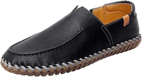 Men's Soft-Soled Oxford Shoes Slip-on Loafers Shoes wear-Resistant Non-Slip Comfortable Breathable Flat-Bottomed Round-Toed Casual Shoes for Men in Saudi Arabia