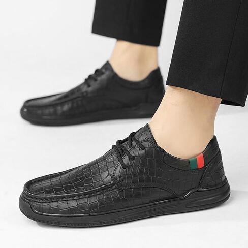 Men's Casual Shoes Lace-up Rubber Shoes Flat Bottom Round Toe Non-Slip wear-Resistant Comfortable Breathable Outdoor Shoes for Men in Saudi Arabia