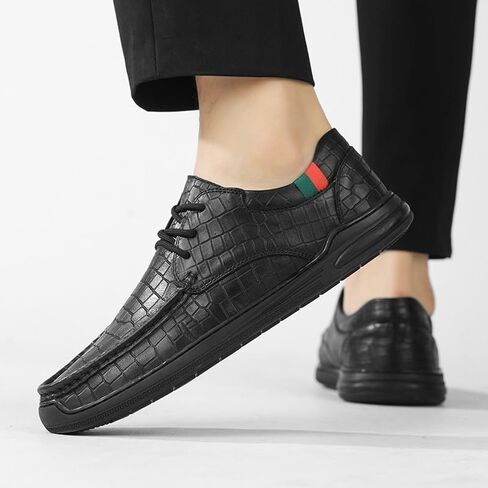 Men's Casual Shoes Lace-up Rubber Shoes Flat Bottom Round Toe Non-Slip wear-Resistant Comfortable Breathable Outdoor Shoes for Men in Saudi Arabia