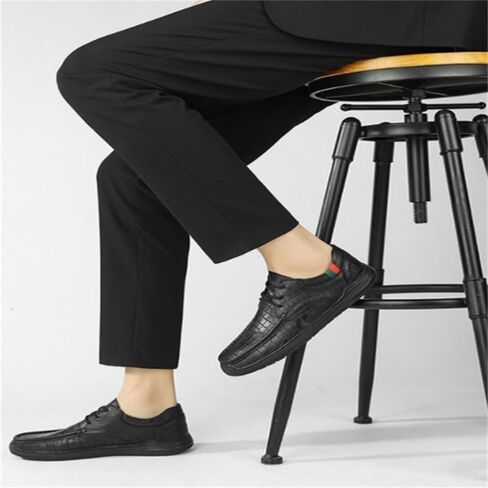 Men's Casual Shoes Lace-up Rubber Shoes Flat Bottom Round Toe Non-Slip wear-Resistant Comfortable Breathable Outdoor Shoes for Men in Saudi Arabia