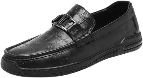 Men's Slip-on Loafers Shoes Low-top Rubber Shoes Low-Heeled Non-Slip wear-Resistant Comfortable Breathable Round-Toed Casual Shoes for Men in Saudi Arabia