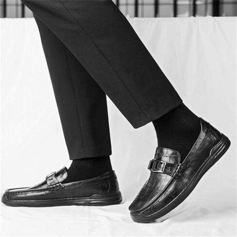 Men's Slip-on Loafers Shoes Low-top Rubber Shoes Low-Heeled Non-Slip wear-Resistant Comfortable Breathable Round-Toed Casual Shoes for Men in Saudi Arabia