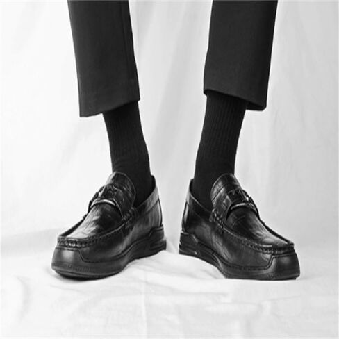 Men's Slip-on Loafers Shoes Low-top Rubber Shoes Low-Heeled Non-Slip wear-Resistant Comfortable Breathable Round-Toed Casual Shoes for Men in Saudi Arabia