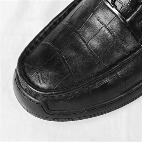 Men's Slip-on Loafers Shoes Low-top Rubber Shoes Low-Heeled Non-Slip wear-Resistant Comfortable Breathable Round-Toed Casual Shoes for Men in Saudi Arabia