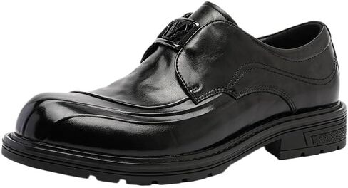 Men's Casual Business Shoes Slip-on Embossed Loafers Dress Shoes Low-top Round Toe Flat Bottom Comfortable Non-Slip Oxford Shoes for Men in Saudi Arabia