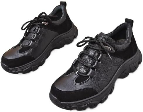Men's Oxford Walking Shoes Comfortable and Warm Non-Slip Rubber Sole Shoes Round Toe Lace-Up Work Casual Shoes for Men in Saudi Arabia