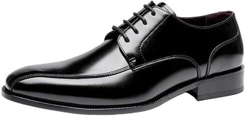 Men's Business Dress Leather Shoes Pointed Toe Low-top Lace-up Shoes Lightweight Comfortable Non-Slip Rubber Soft Sole Casual Oxford Shoes for Men in Saudi Arabia