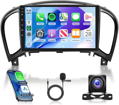 2G+64G لسيارة Nissan Juke 2011-2016 Android Car Stereo Radio Carplay، Rimoody 9 بوصة تعمل باللمس نظام تحديد المواقع العالمي للملاحة Miorror Link Bluetooth FM HiFi WiFi Android Auto AHD كاميرا احتياطية in Kuwait