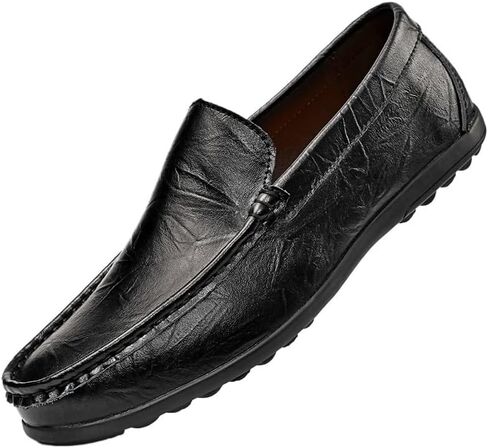 Shoes Men's Classic Slip-on Loafers Comfortable Flat-Heeled Business Oxford Shoes Men Low-top Breathable Casual Shoes for Banquets Weddings Work in Saudi Arabia