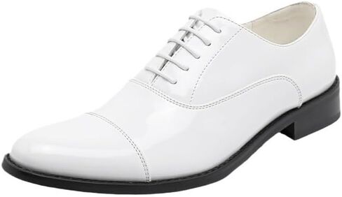 Large Size Men's Business Formal Leather Shoes Low Heel Pointed Toe Lace-up Oxford Shoes Slip Resistant Rubber Soft Sole Breathable Casual Shoes for Men in Saudi Arabia