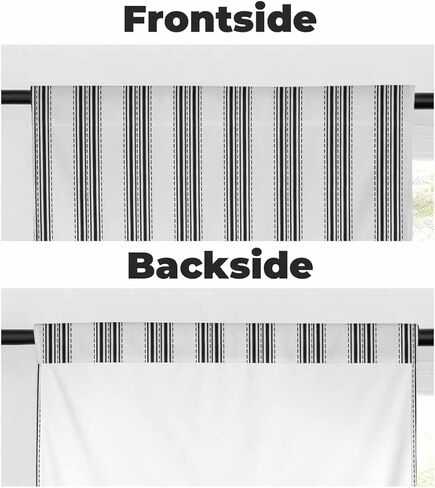 Kitchen Tier Curtains,Striped Short Pinstripe Cafe Curtains for Living Room,Bathroom,Dining Room Over Sink,Laundry,Farmhouse Light Filtering Rod Pocket Window Drapes 28x40 inch 2 Panels Set in Saudi Arabia