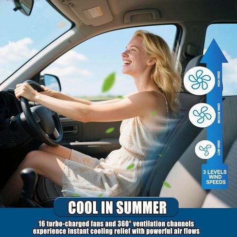 وسادة تدليك مع أغطية مقاعد الشتاء، مدلك الكرسي لكامل الجسم 12 فولت 3 في 1، أغطية مقاعد السيارة، هدايا للأب الأم (دافئ، تبريد وتدليك -2) in Kuwait