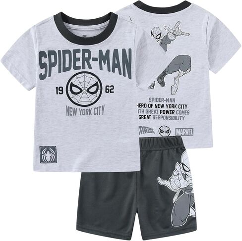 Marvel Spider-Man Boys Short Sleeve T-Shirt and Short Set for Toddler and Big Kids in Saudi Arabia