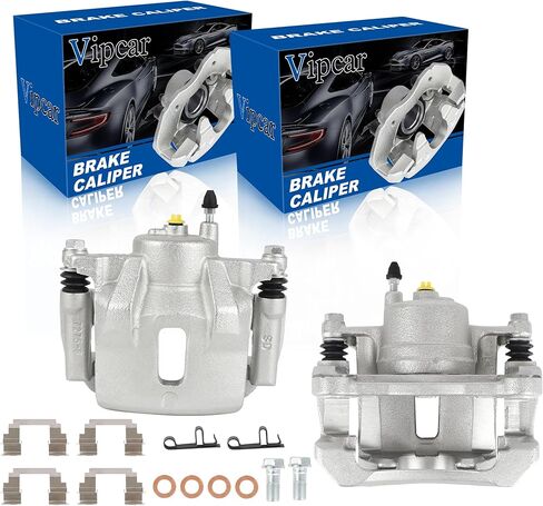 مجموعة فرجار فرامل القرص الأمامي مع دعامة - متوافقة مع 2003-2008 Toyota Corolla وMatrix وPontiac Vibe - جانب السائق والراكب - تحل محل 19-B2698، 19-B2699 - مجموعة مكونة من قطعتين in Saudi Arabia
