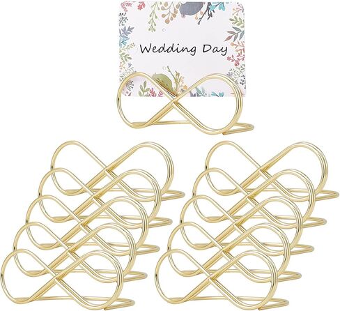 CHGCRAFT 10Pcs Platinum Table Number Holder Stands Wedding Seating Labels Place Card Clips Name Setting Place Card Holders Photo Picture Cards Display Holder for Party 2.87x2.26x1.06inch in Saudi Arabia