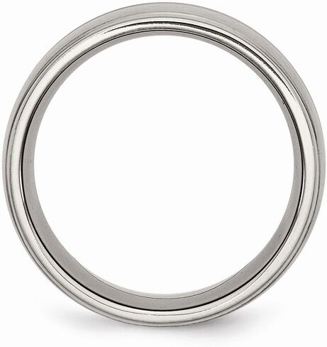 الصلبة التيتانيوم مخدد Ridged حافة 10MM الرجال ماتي ناعم النهاية وخاتم الزفاف in Saudi Arabia