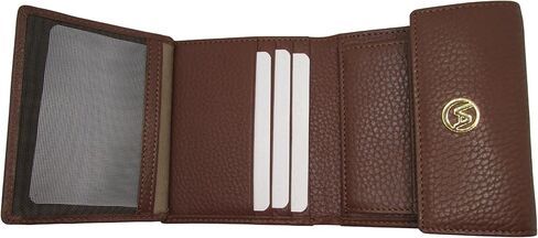 Made in Italy Purse Vera Pelle womens wallet 6 cards ID Coins Cell Italian Leather Lifetime Gift (Tabaco) in Saudi Arabia