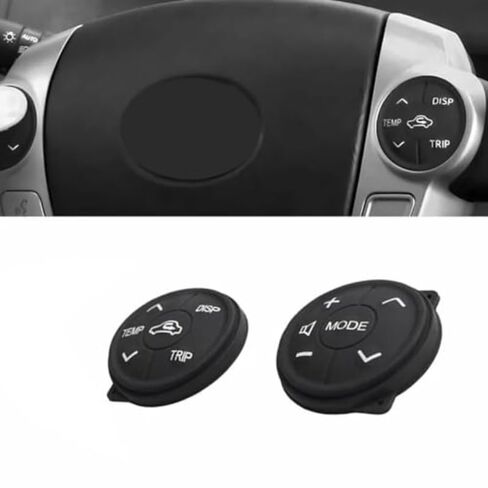 Steering Wheel Mounted Cruise Control Switch Butto 1 Pair Multifunction Steering Wheel Button Cover/Fit for Prius Plus 2012-2015 for Toyota Prius V (zvw 40) 2013 Car Accessories in Saudi Arabia