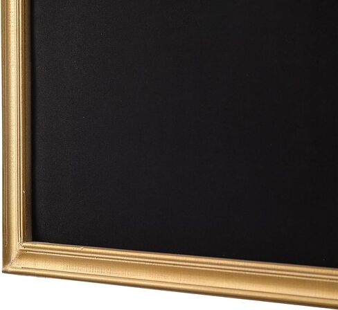 لوحة إعلانات من الكتان الذهبي بإطار خشبي من SOFE، لوحة دبوس سوداء مزخرفة مقاس 21 × 27 بوصة للجدار، لوحات رؤية كبيرة لمذكرات الصور والمذكرات، ديكور حائط عتيق، عمودي أو أفقي in Saudi Arabia