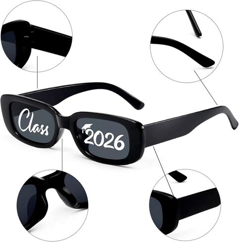 Class of 2026 Graduation Sunglasses Black Plastic Eyeglasses for Graduation Eyewear Party Supplies Photobooth Props in Saudi Arabia