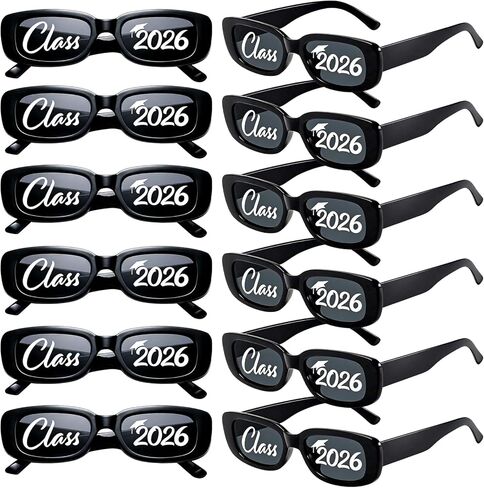 Class of 2026 Graduation Sunglasses Black Plastic Eyeglasses for Graduation Eyewear Party Supplies Photobooth Props in Kuwait