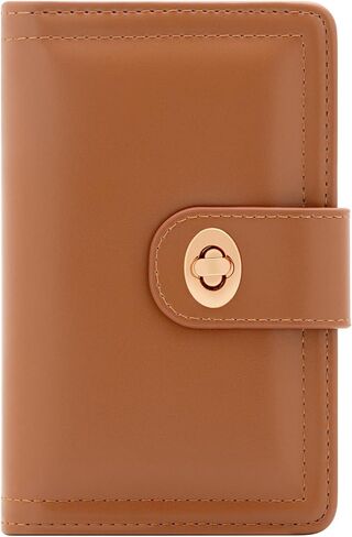 defway Card Wallet for Women - Women's PU Leather Wallet, 7 Card Slots with ID Window, Compact Travel Purse, Gift for Women (Pink) in Saudi Arabia