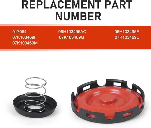 Car PCV Valve Diaphragm, Cylinder Head Cover Spring Set, Valve Repair Kit 917-064 06H103495E 07K103469F 07K103469G 07K103, Compatible with Audi A3 Volkswagen Golf Jetta 2.5L/2.0L (Black) in Saudi Arabia