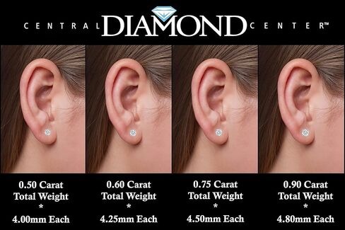 .20ct-4.00ct CVD Lab Grown Diamond Stud Earrings E-F VS2-SI1-14kt-Threaded or Friction Round & Princess in Saudi Arabia