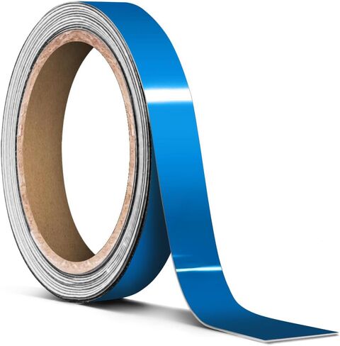VViViD Ultra Gloss Smurf Blue Air-Release Adhesive Vinyl Pinstripe Tape Roll (1 Inch x 20ft) in Saudi Arabia
