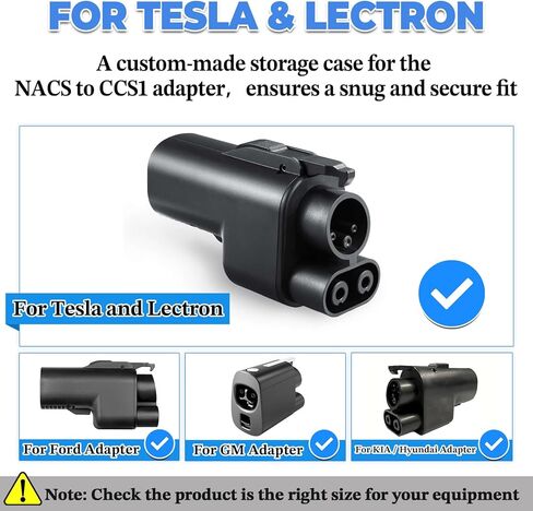حقيبة تخزين محول NACS إلى CCS1 لـ Tesla 8.46 بوصة × 4.92 بوصة غطاء محول شاحن EVA حقيبة واقية متوافقة مع محول شاحن Tesla Ford Hyundai Kia GM NACS إلى CCS1 للشحن السريع in Saudi Arabia