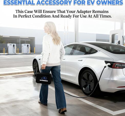 حقيبة تخزين محول NACS إلى CCS1 لـ Tesla 8.46 بوصة × 4.92 بوصة غطاء محول شاحن EVA حقيبة واقية متوافقة مع محول شاحن Tesla Ford Hyundai Kia GM NACS إلى CCS1 للشحن السريع in Saudi Arabia