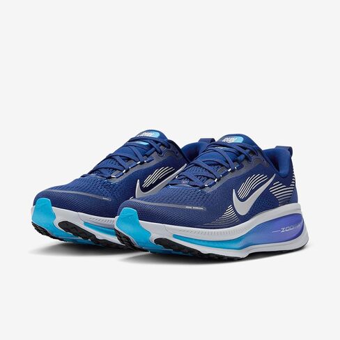 حذاء الجري Nike Vomero 18 للرجال (أزرق فويد/أزرق فاتح/قرمزي ساطع/فضي معدني) مقاس 7.5 in Saudi Arabia
