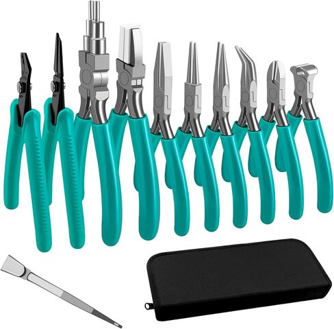 C&T 3-Piece Jewelry Pliers Set, Jewelry Making Tools Kit, Micro Jewelry Plier, Jewelry Making Supplies, Pliers set for jewellery making bead winding and shaping wire DIY Crafts in Saudi Arabia