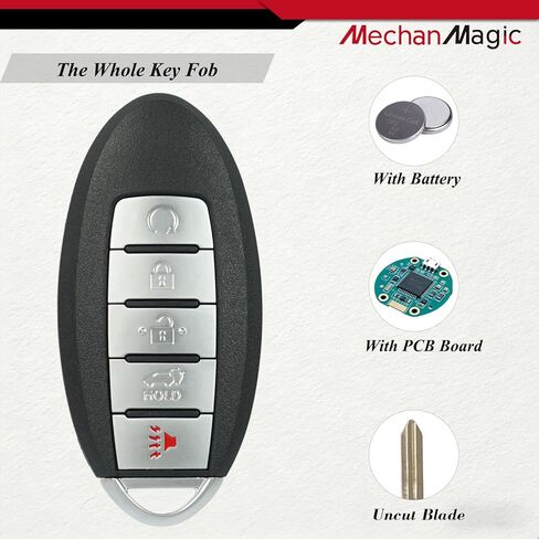 MechanMagic Key Fob Remote Replacement Fits for Nissan Rogue 2017-2020 FCC ID: KR5S180144106 PN:7812D-S180106 S180144110 285E3-6FL7B Smart Keyless Pusht Start Button in Saudi Arabia