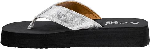 Corkys Footwear Womens Overboard Thong Flip Flops - Featuring A Comfortable and Cushioned EVA Insole and A Vegan Leather Thong Strap with Western Stitching in Saudi Arabia