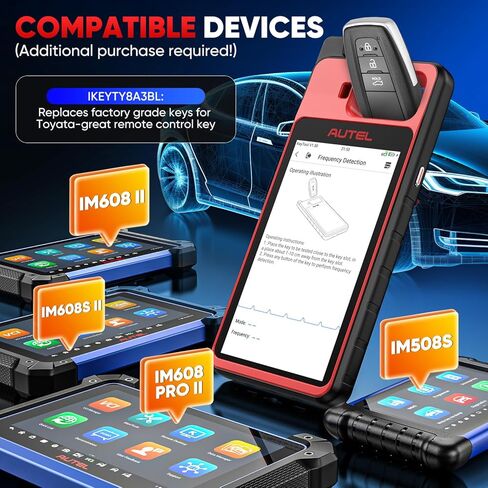 2026 Autel Programmable Universal Key for Toyota, MaxiIM IKEYTY8A3BL, 360° 130FT Remote, Smart 3 Buttons Blank Fob Keyless Entry Replacement, 315/433MHz, Work with Autel KM100, IM508S, IM608 PRO II in Saudi Arabia