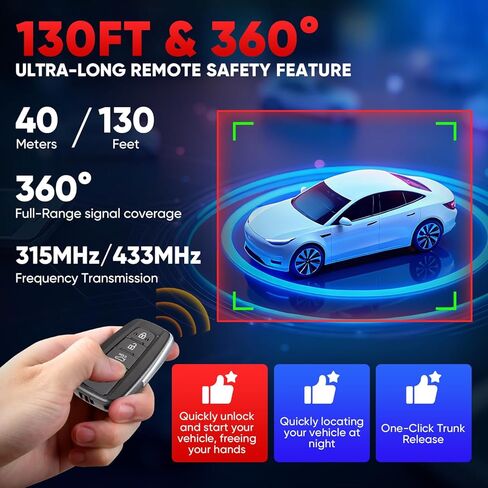 2026 Autel Programmable Universal Key for Toyota, MaxiIM IKEYTY8A3BL, 360° 130FT Remote, Smart 3 Buttons Blank Fob Keyless Entry Replacement, 315/433MHz, Work with Autel KM100, IM508S, IM608 PRO II in Saudi Arabia