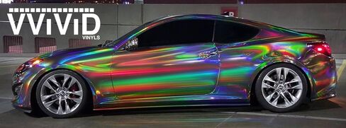 VViViD SuperCast Black Rainbow Holographic Mirror Chrome Vinyl Wrap (3ft x 5ft) in Saudi Arabia
